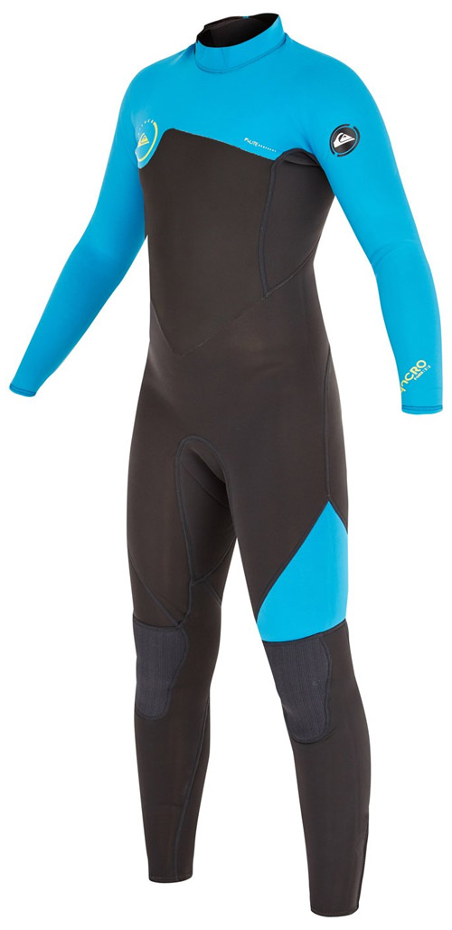 Quiksilver Syncro Wetsuit Boys Youth 3/2mm Syncro Flatlock Back Zip Wetsuit