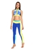 1mm Women's GlideSoul Neoprene Leggings / Pants Blue/Yellow Tie&Dye - 110LG0600-05
