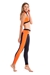 GlideSoul 1mm Neoprene Leggings Women's Vibrant Stripes Black/Orange - 110LG0600-02