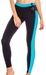 GlideSoul 1mm Neoprene Leggings Women's Vibrant Stripes Black/Teal - 410LG0600-16
