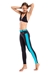GlideSoul 1mm Neoprene Leggings Women's Vibrant Stripes Black/Teal - 410LG0600-16