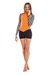 2mm Women's GlideSoul Vibrant Stripes Long Sleeve Back Zip Springsuit - Black/Orange - 420SS0470-25