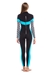 GlideSoul 3mm Full Wetsuit Back Zip Women's Vibrant Stripes Black/Blue - 430FS0440-22