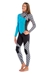 GlideSoul 3mm Full Wetsuit Chest Zip Women's Vibrant Stripes Black/Blue - 430FS0340-22