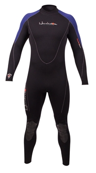 7mm Mens Henderson Thermoprene Wetsuit Jumpsuit - Blue & Black - BIG & TALL SIZES -