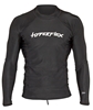 Hyperflex Men's Rashguard Sport Fit Long Sleeve 50+ UV Protection - Black 