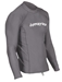 Hyperflex Men's Rashguard Sport Fit Long Sleeve 50+ UV Protection - Grey - X115MN-02