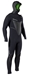 4/3mm Men's Hyperflex VOODOO Hooded Chest Zip Wetsuit / Fullsuit - Black - XY844MF-10