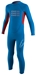 O'Neill Reactor Toddler Full Wetsuit 2mm Kids Wetsuit - Blue/Red - 4301-CI2