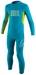 O'Neill Reactor Toddler Full Wetsuit 2mm Kids Wetsuit - Turquoise/Lime - 4301-CI3