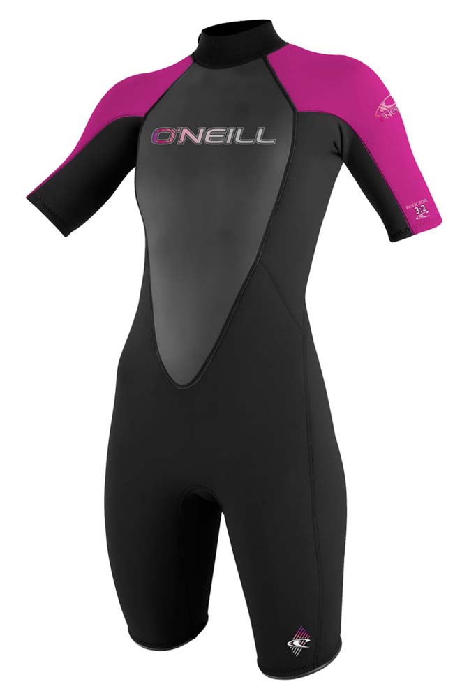 oneill reactor womens springsuit shorty pink black