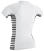 O'Neill Women's Rashguard Side Print Short Sleeve Crew 50+ UV Protection White Black - 4694S-BW5