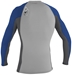 O'Neill Men's Skins Long Sleeve Crew Rashguard 50+ UV Protection - Grey Blue - 4170-V07