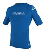 ONeill Mens Skins Rashguard Short Sleeve 50+ UV Protection - Blue -