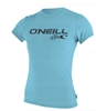 ONeill Womens Rashguard Rash Tee 50+ UV Protection Light Turquoise -