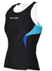 Orca Womens Core Support Singlet Tank Top - Black/River Blue -