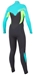 Rip Curl Women's Flash Bomb Wetsuit 4/3mm Chest Zip - Wetsuit of the Year -Black/Turquoise - WSM4FG-TUR