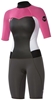 Roxy Syncro Springsuit wetsuit Shorty 2mm BEST SELLER - Grey Pink White -