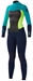 Roxy Syncro Wetsuit Women's 3/2mm Flatlock Wetsuit - Blue/Yellow/Turquoise - ARJW103003-XBYB