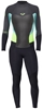 Roxy Syncro Wetsuit 4/3mm Womens Back Zip GBS - Black/Grey/Green -