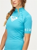 Roxy Womens Whole Hearted Rashguard Short Sleeve 50+ UV Protection -