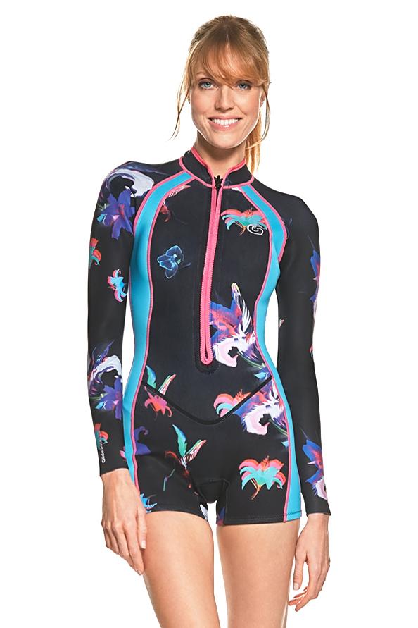 1mm Women's GlideSoul Springsuit Wetsuit - Bloom - Front Zip