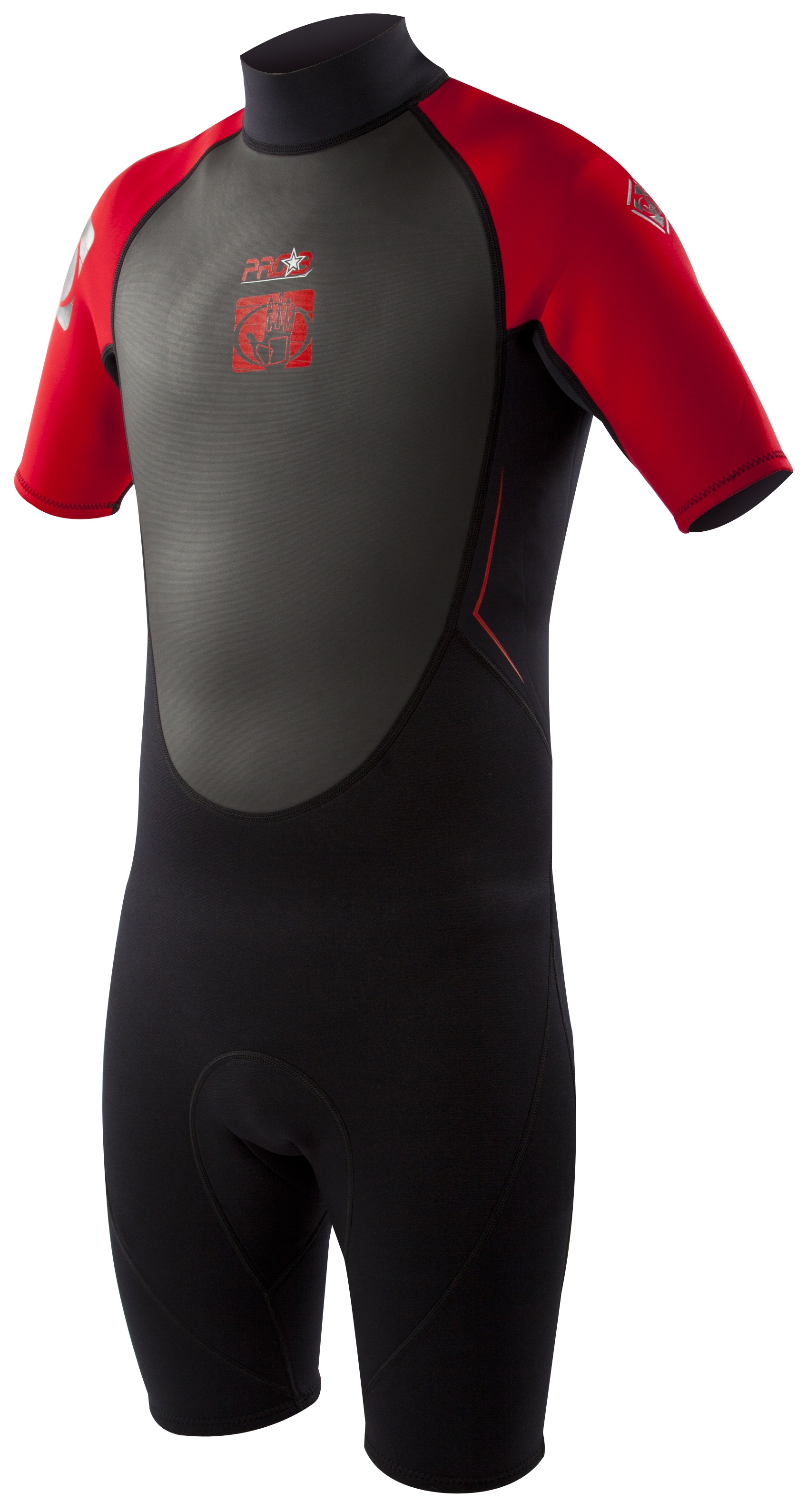 Body Glove Men's Pro3 Springsuit Wetsuit 2/1mm Black/Red