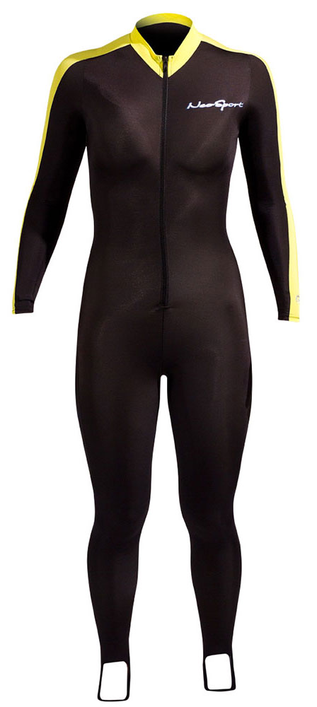 NeoSport Unisex Lycra Sports Skin Skinsuit Men's / Women's - Black/Yellow