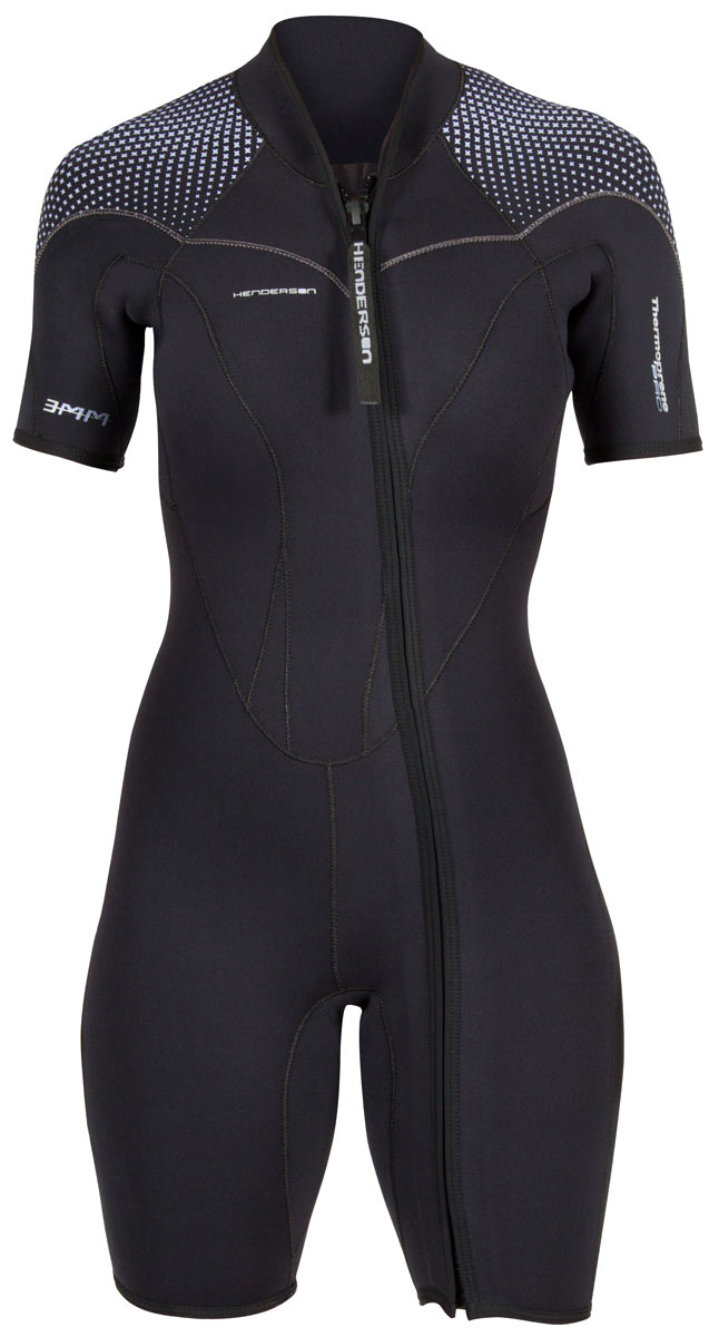 3mm Women's Henderson Thermoprene Pro Shorty Springsuit wetsuit - Front Zip - PLUS SIZES
