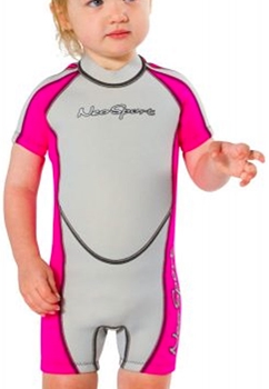 2mm Childrens NeoSport Springsuit - Pink -