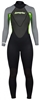 3/2mm Women's Hyperflex ACCESS Wetsuit  - Black/Green 