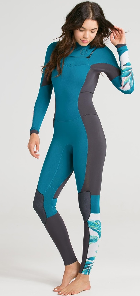 Billabong 403 Salty Dayz Women S 4 3mm Full Chest Zip Wetsuit Surf Capsule Limited Edition
