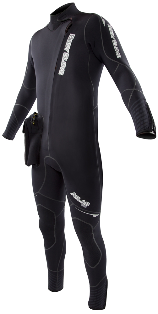 Body Glove Men's Atlas Front Zip Dive Suit 5mm With Hood - Black