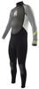 Body Glove Mens Pro 3 3/2mm Full Wetsuit - Black/Grey/Lime -
