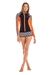 GlideSoul Women's Vibrant Stripes Neoprene Jacket - Black/Peach - 410JK0380-25