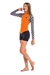 2mm Women's GlideSoul Vibrant Stripes Long Sleeve Back Zip Springsuit - Black/Orange - 420SS0470-25