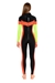 3mm Women's GlideSoul Back Zip Wetsuit / Fullsuit - Black/Orange - 132FS0440-02