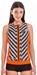 GlideSoul Women's Vibrant Stripes Reversible Impact Vest - Orange/Black - 405VS0001-25