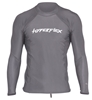 Hyperflex Men's Rashguard Sport Fit Long Sleeve 50+ UV Protection - Grey 
