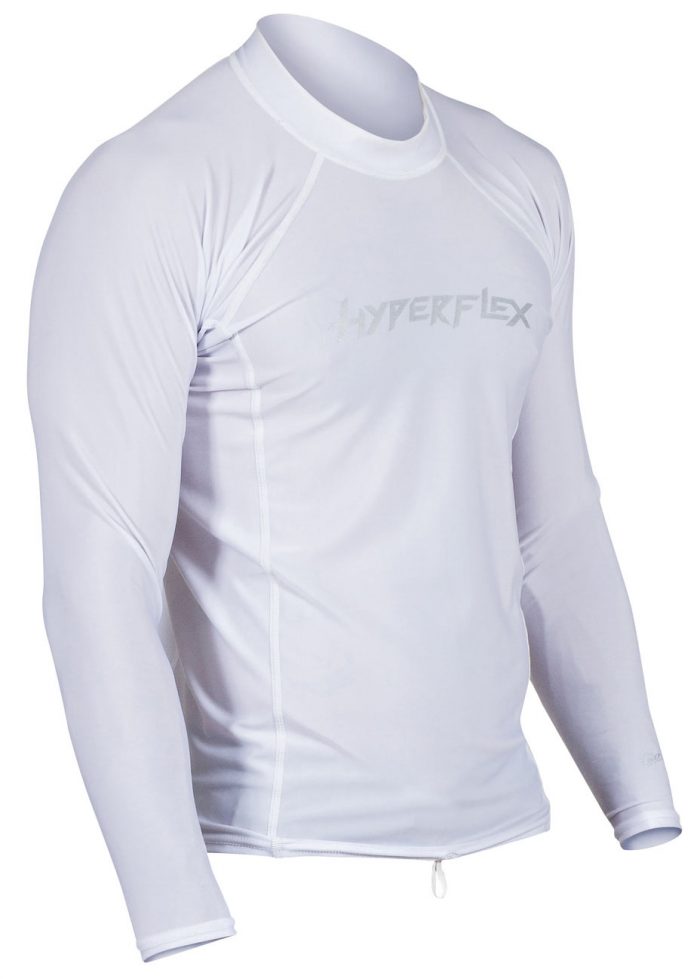Hyperflex Men's Rashguard Long Sleeve Loose Fit White + UV