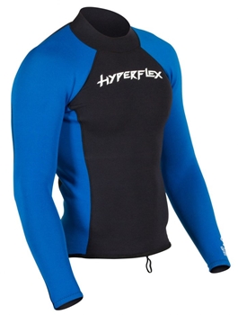1.5mm Mens Hyperflex VYRL Surf Jacket Neoprene Top - Black/Blue 