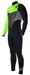 4/3mm Men's Hyperflex VOODOO Front Zip Wetsuit / Fullsuit - Black/Green - XY843MF-91