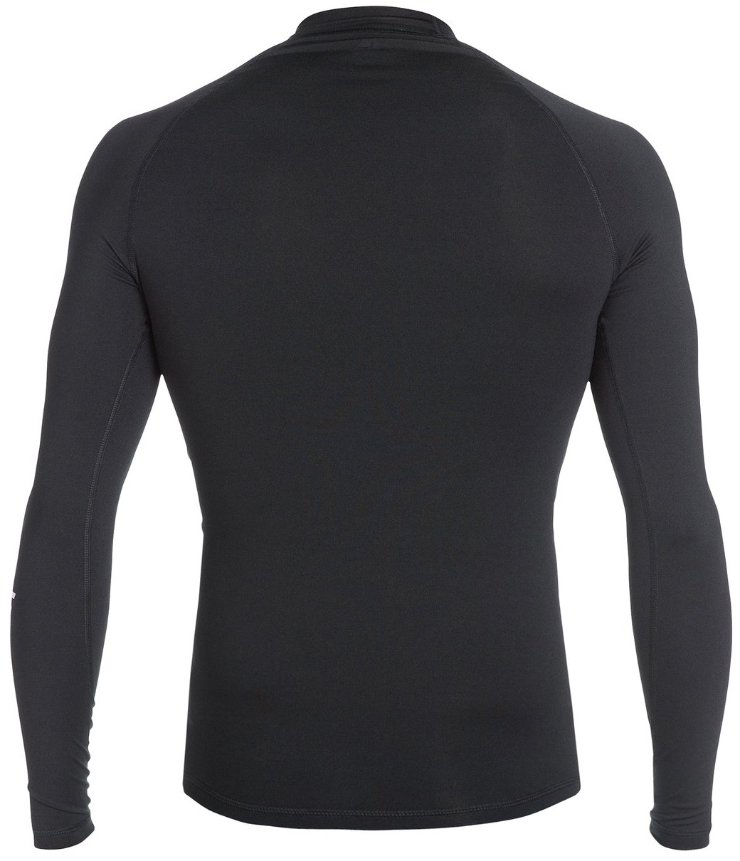 Quiksilver Men's Rashguard Long Sleeve All Time 50+ UV Protection - Black