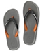 Quiksilver Haleiwa Men's Flip Flops - Grey/Black/Orange - 857364-GYB