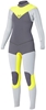 Roxy XY Wetsuit 3/2mm GBS Sealed Seamed Full Back Zip - LIMITED EDITION - Grey/Yellow -