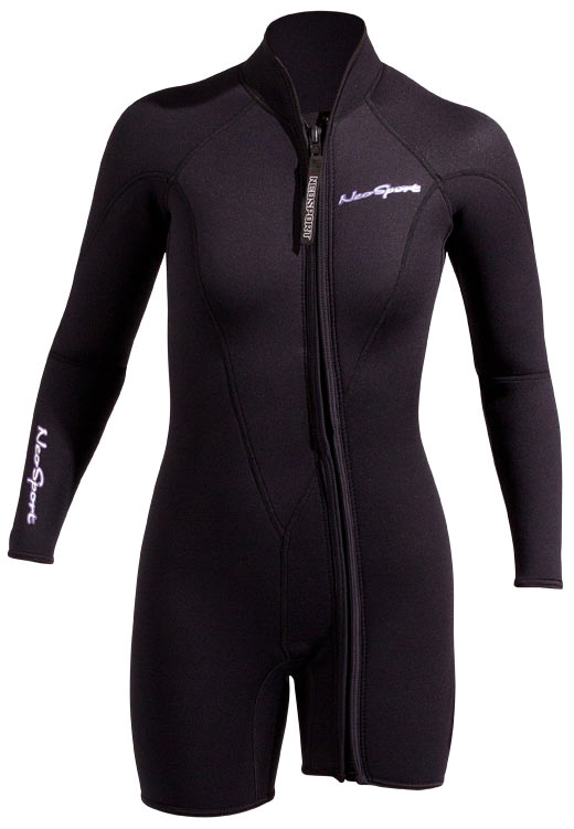3mm Womens NeoSport Long Sleeve Front Zip Jacket / Springsuit - Combo Top -